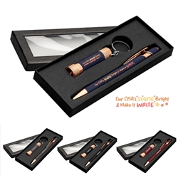 "Our CNAs Shine Bright & Make It Write " Ellipse & Chroma Softy Rose Gold Classic Window Gift Set  CNA Theme, Nursing Assistants theme, Rose Colored Pen & Key Light Set, Rose Color, soft touch,  Pen, Mini Flash Light, Pen and flashlight Gift Set, Imprinted, Personalized, Promotional, with name on it
