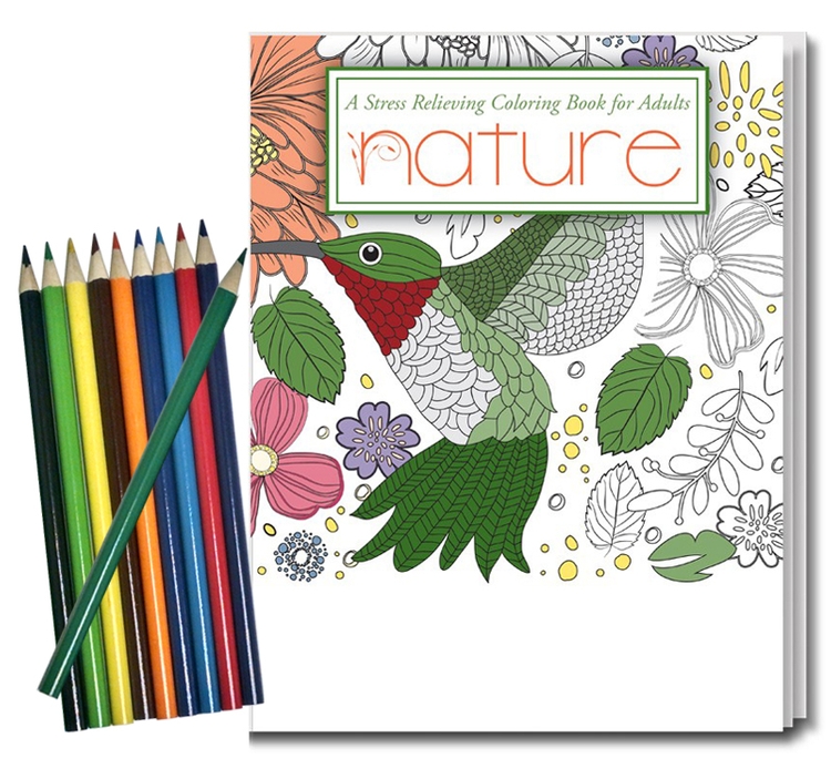 Mind Set Coloring Therapy - Adult coloring book + Colored Pencils