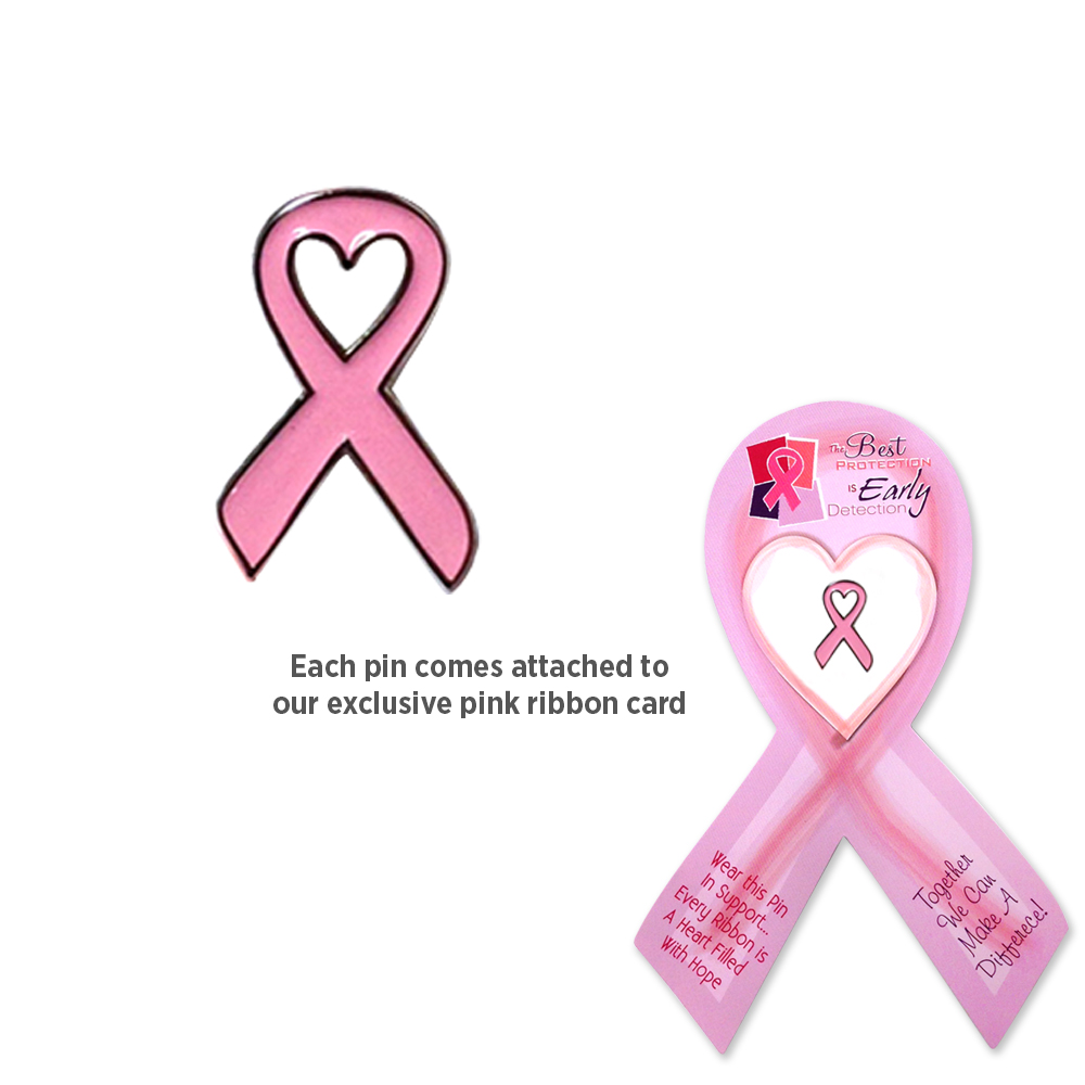 Pink Heart Loop Breast Cancer Awareness Giveaway & Fundraising Ribbon