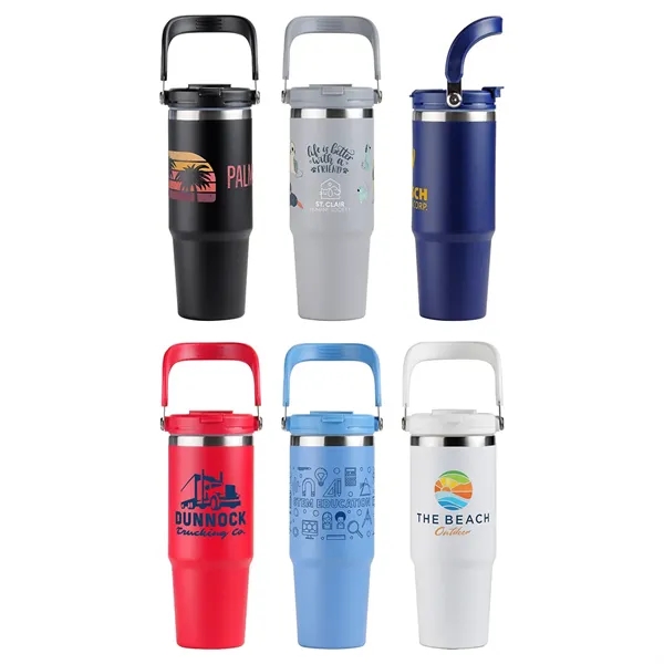 SENSO® Venture DuoFlow 30 oz Vacuum Insulated Stainless Steel Travel Tumbler with Matching Handle