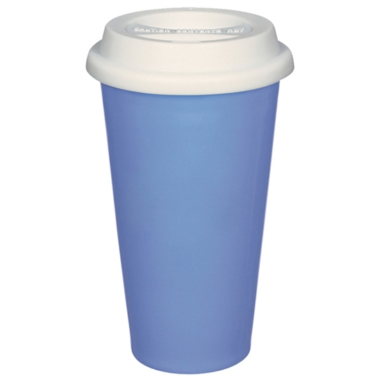 Custom Ceramic Travel Mug With Silicone Lid (11oz) - RollnFlip