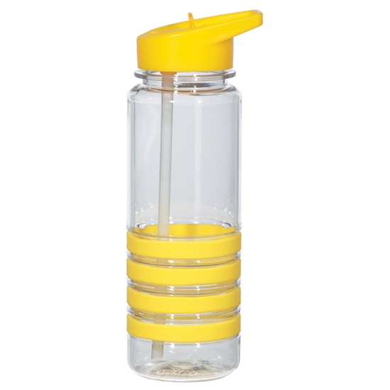 Banded Gripper Bottles With Straw, 24 oz