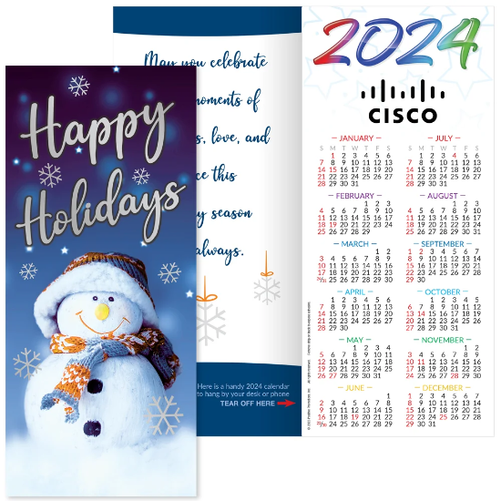 2024 'Happy New Year' Holiday Greeting Cards and Envelopes - 25 Per Pack