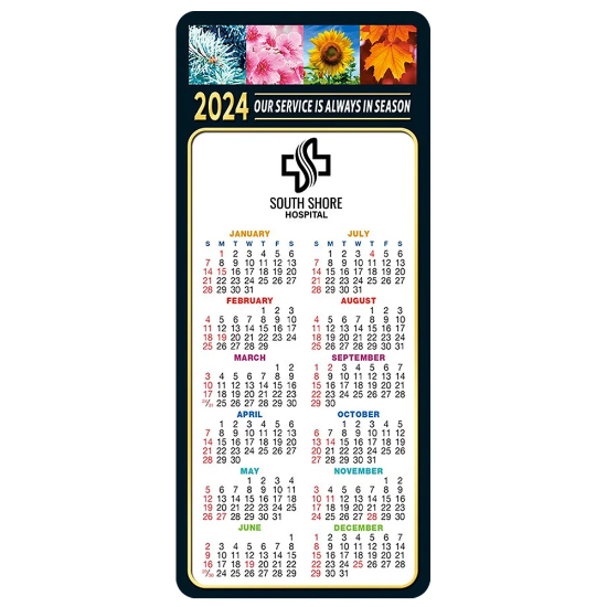 Promotional Business Calendar w Peel Stick Business Card Magnet