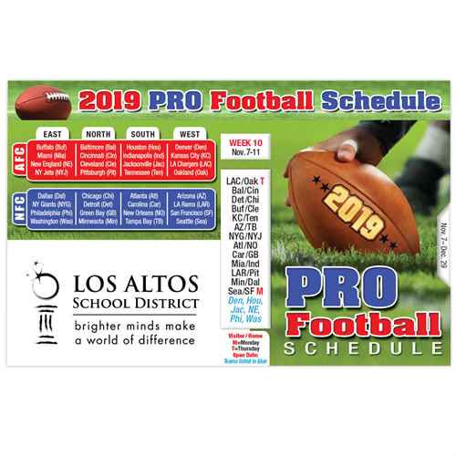 Pro Football Schedules