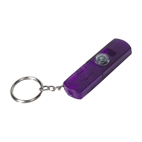 Whistle, Light And Compass Key Chain - KEY014